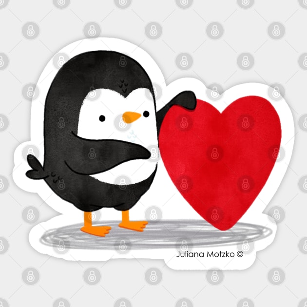 Penguin in Love 4 Sticker by thepenguinsfamily